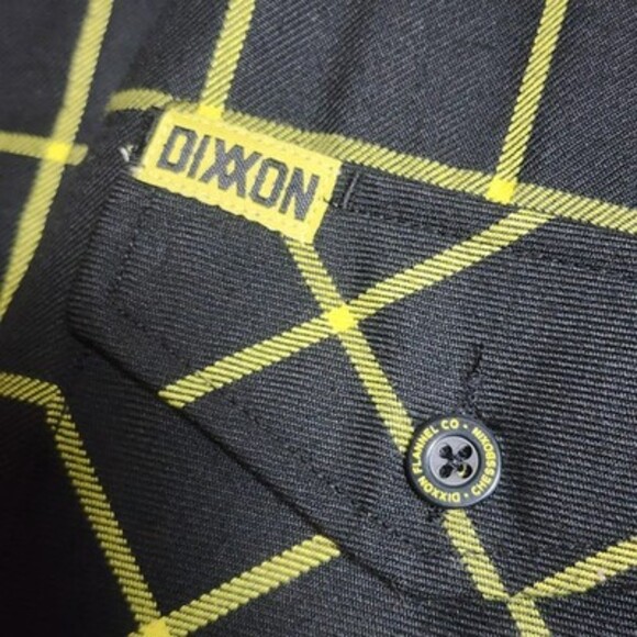 Dixxon Flannel Company Shirt Mens XL Black Yellow Chessboxin Plaid Casual - Picture 3 of 10